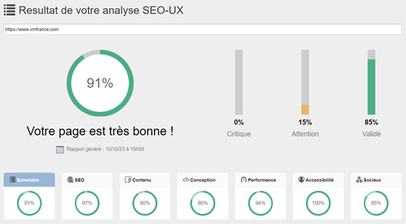 Analyse seo villas et maisons de france